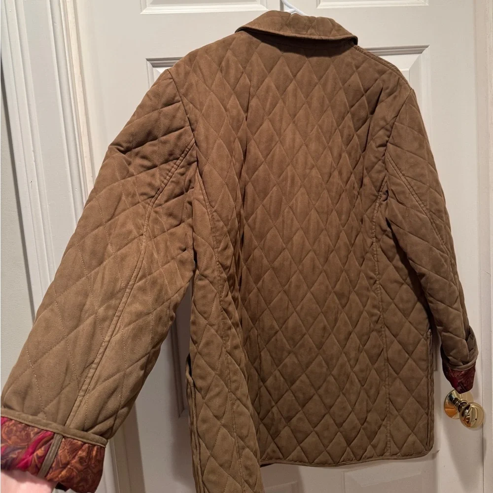 Talbots Tan Quilted Barn Jacket - Picture 9 of 12
